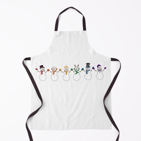 Item preview, Row of Six LGBTQ Pride Rainbow Snowpeople Winter Design designed and sold by LiveLoudGraphic.