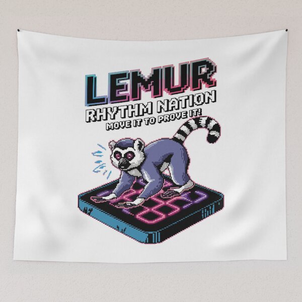 Item preview, Lemur Rhythm Nation Pixel Dance Party designed and sold by NaturePixel.