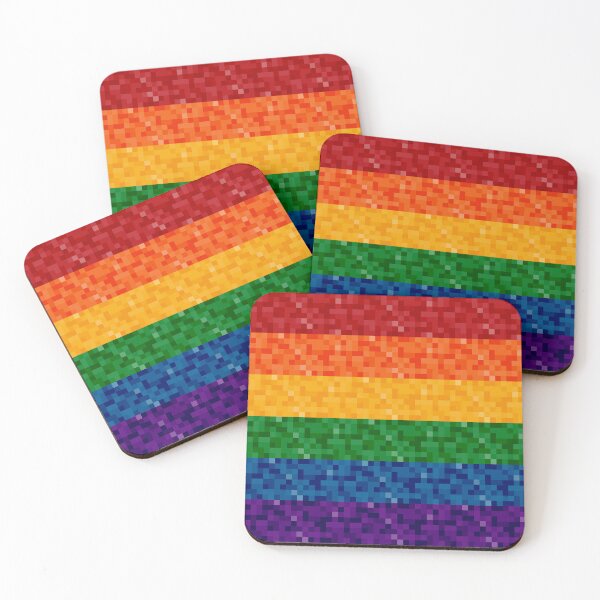 Item preview, Seamless Repeating LGBTQ Pride Rainbow Pixel Flag Background designed and sold by LiveLoudGraphic.