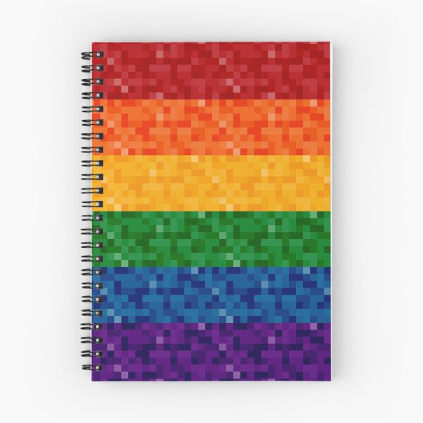 Item preview, Seamless Repeating LGBTQ Pride Rainbow Pixel Flag Background designed and sold by LiveLoudGraphic.