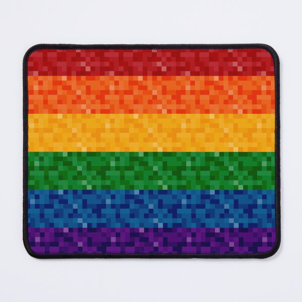 Item preview, Seamless Repeating LGBTQ Pride Rainbow Pixel Flag Background designed and sold by LiveLoudGraphic.