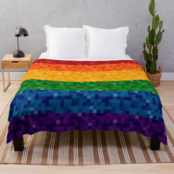 Item preview, Seamless Repeating LGBTQ Pride Rainbow Pixel Flag Background designed and sold by LiveLoudGraphic.