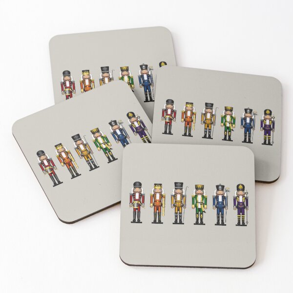 Item preview, Row of Six LGBTQ Pride Rainbow Winter Nutcrackers designed and sold by LiveLoudGraphic.