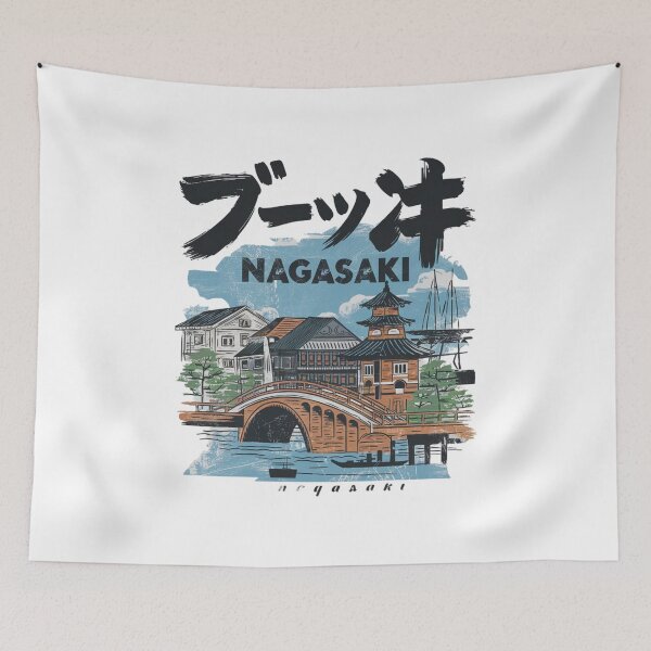 Item preview, Nagasaki – Vintage Harbor & Historic Charm designed and sold by SignumShop.