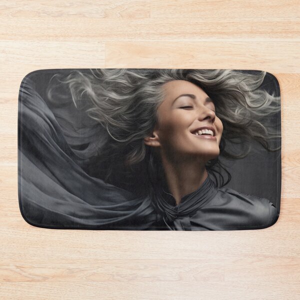 Item preview, Stylish Woman with Flowing Grey Hair designed and sold by anytka.