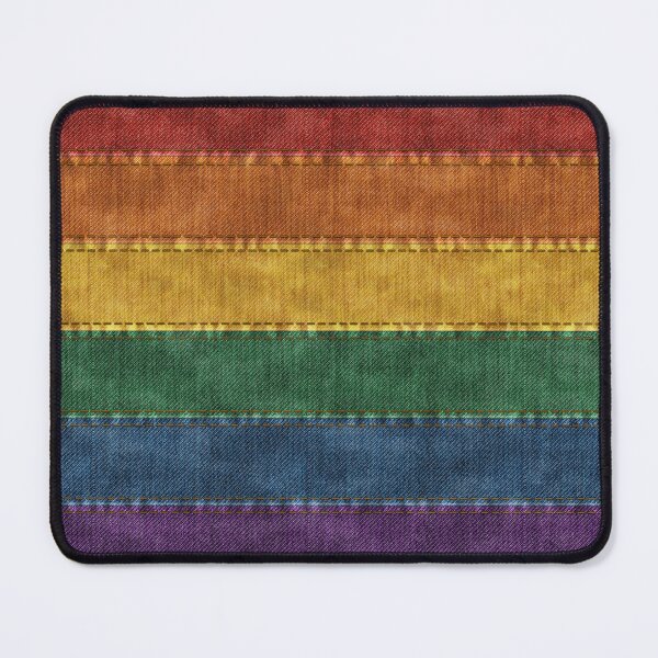 Item preview,  Denim Textured Seamless LGBTQ Pride Rainbow Flag Background designed and sold by LiveLoudGraphic.