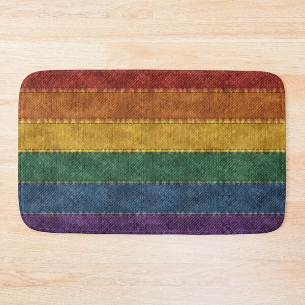 Item preview,  Denim Textured Seamless LGBTQ Pride Rainbow Flag Background designed and sold by LiveLoudGraphic.