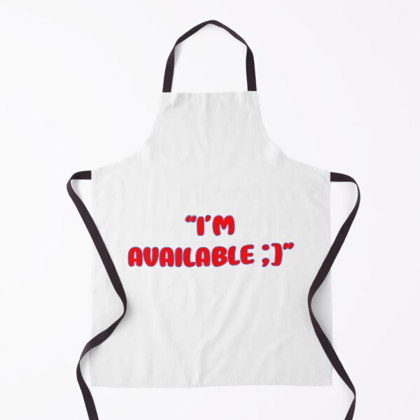 Item preview, “I’m Available;]” in Red designed and sold by StormBliss.