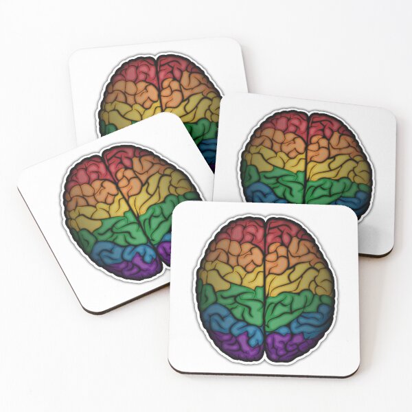 Item preview, Large LGBTQ Pride Rainbow Brain Vector designed and sold by LiveLoudGraphic.
