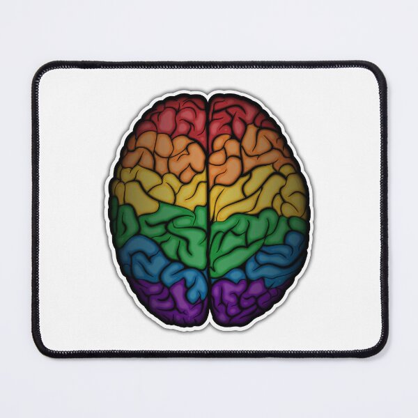 Item preview, Large LGBTQ Pride Rainbow Brain Vector designed and sold by LiveLoudGraphic.