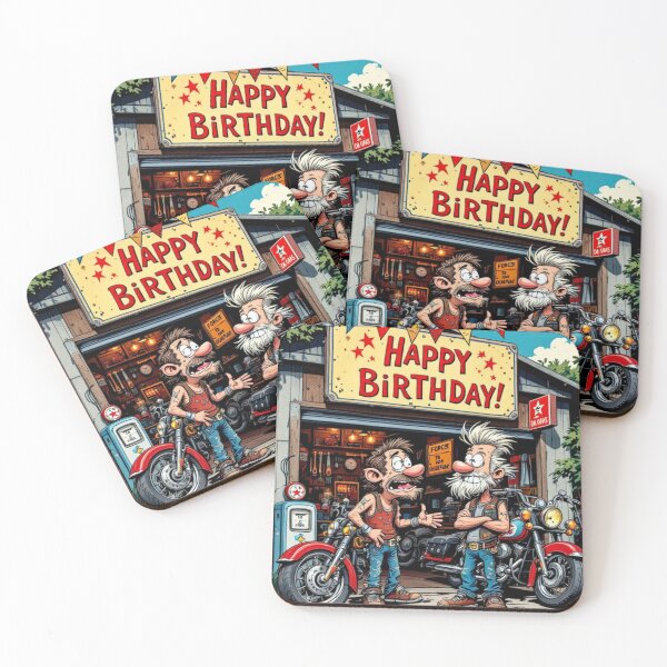 Item preview, Garage Grumbles – Biker Birthday Banter designed and sold by SteadyRolling.