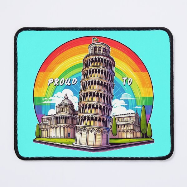 Item preview, Proud to Lean – Fiero della mia inclinazione | Torre di Pisa LGBTQ+ Art designed and sold by Design by Anthony .