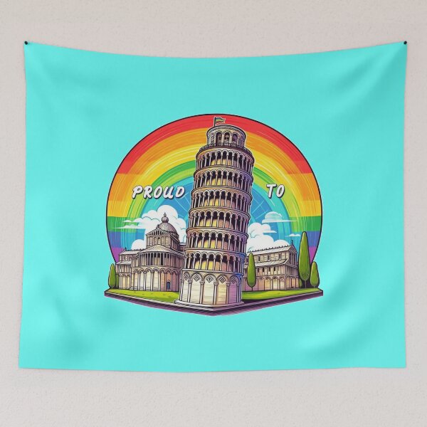 Item preview, Proud to Lean – Fiero della mia inclinazione | Torre di Pisa LGBTQ+ Art designed and sold by Design by Anthony .