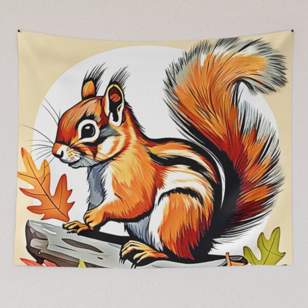 Item preview, Autumn Squirrel Charm Design designed and sold by Health And Fitness Posts e-Store.
