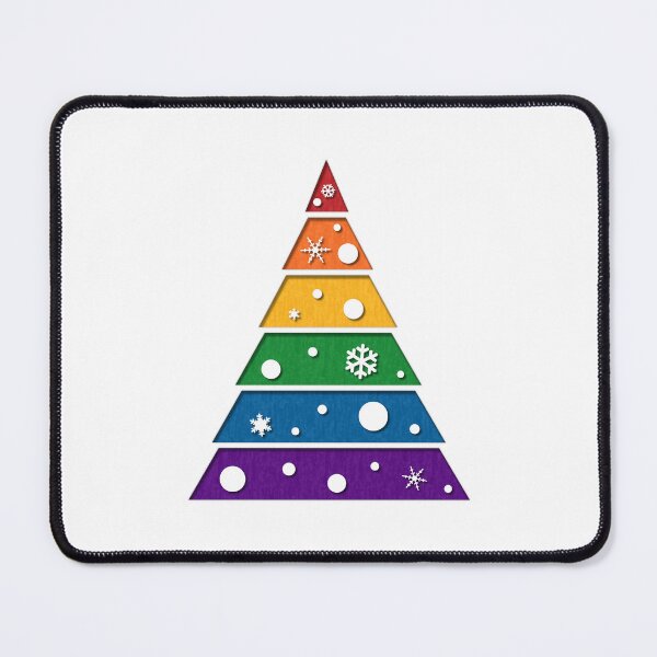 Item preview, Minimalist Christmas Tree in LGBTQIA Rainbow Pride Flag Colors designed and sold by LiveLoudGraphic.