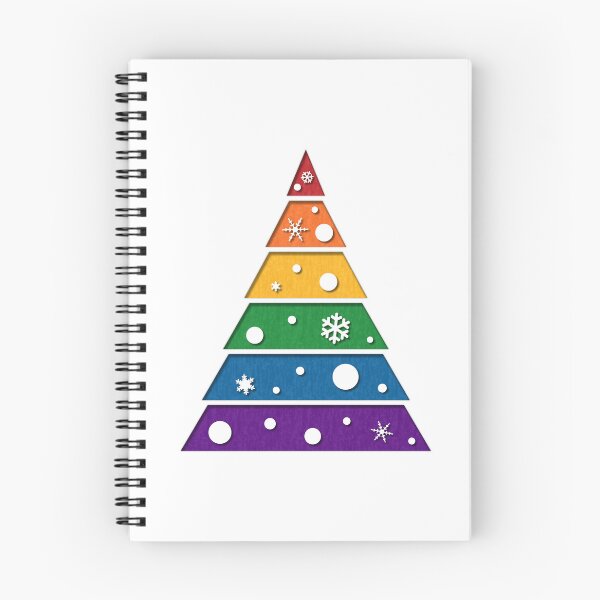Item preview, Minimalist Christmas Tree in LGBTQIA Rainbow Pride Flag Colors designed and sold by LiveLoudGraphic.