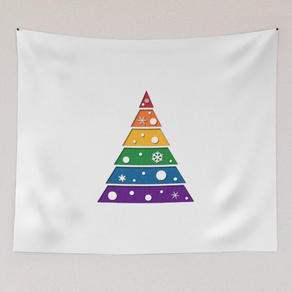 Item preview, Minimalist Christmas Tree in LGBTQIA Rainbow Pride Flag Colors designed and sold by LiveLoudGraphic.