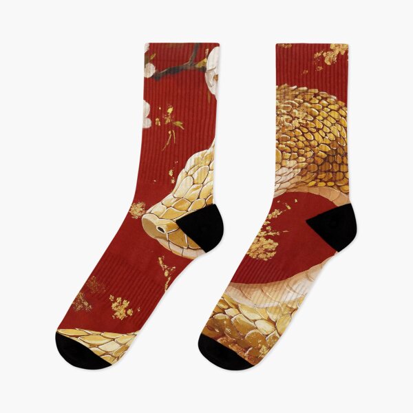 Item preview, Golden snake entwined in blossoms designed and sold by anytka.