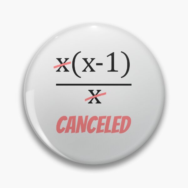 Item preview, Math Canceled – Funny Algebra Simplification Joke Design (Light Colors) designed and sold by Pi Foundry.
