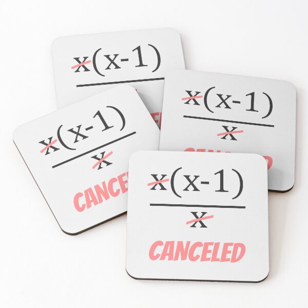 Item preview, Math Canceled – Funny Algebra Simplification Joke Design (Light Colors) designed and sold by Pi Foundry.