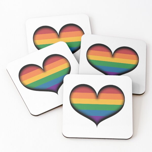 Item preview, Large Vector Heart in LGBTQ Rainbow Pride Flag Colors designed and sold by LiveLoudGraphic.