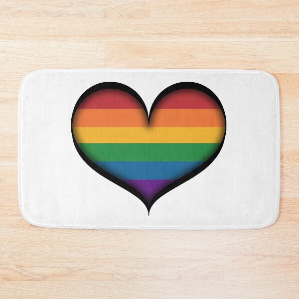Item preview, Large Vector Heart in LGBTQ Rainbow Pride Flag Colors designed and sold by LiveLoudGraphic.