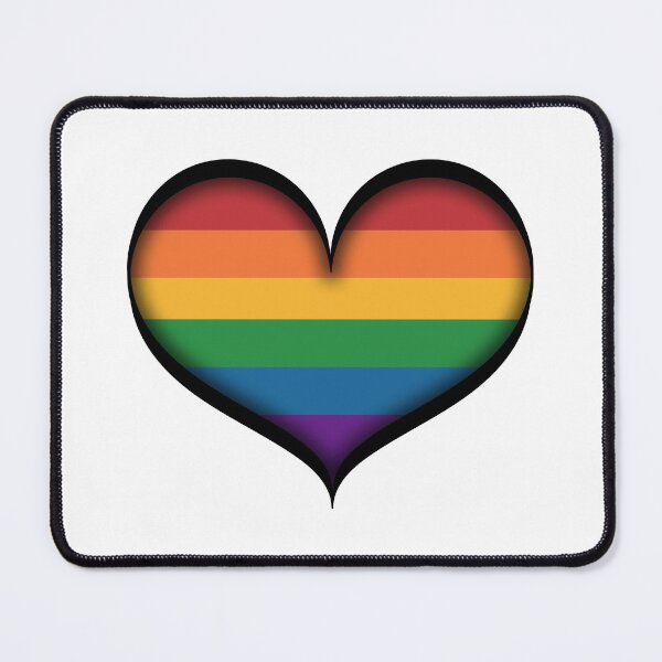 Item preview, Large Vector Heart in LGBTQ Rainbow Pride Flag Colors designed and sold by LiveLoudGraphic.