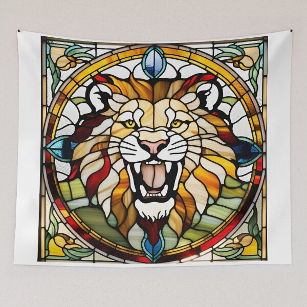 Item preview, Animal portraits in stained glass - Lion XIII designed and sold by Visual Arts Sławomir Grzanek.