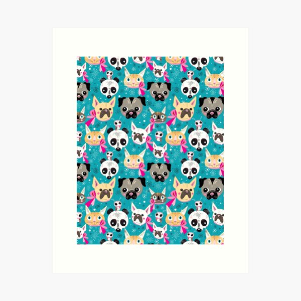 pattern portraits of animals Kunstdruck