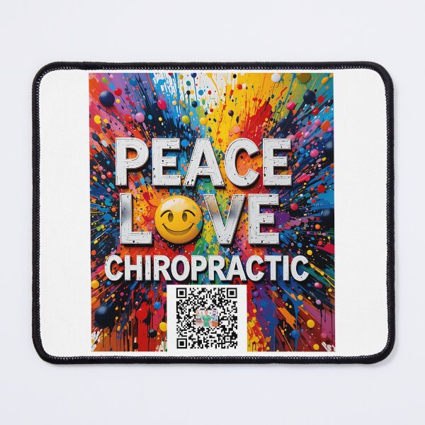 Item preview, Peace Love and Chiropractic T-shirt. QR code for FUTURE READY YOUTUBE designed and sold by FutureReady.