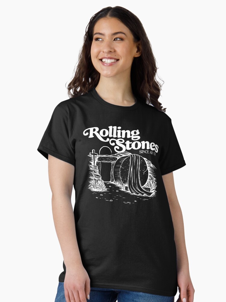 Thumbnail 1 of 7, Classic T-Shirt, Rolling Stone Retro Jesus Since AD 33 designed and sold by boofangdesigns.