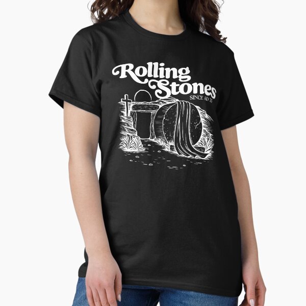 Vista previa del artículo con la obra «Rolling Stone Retro Jesús desde el año 33 d. C.», diseñado y vendido por boofangdesigns.