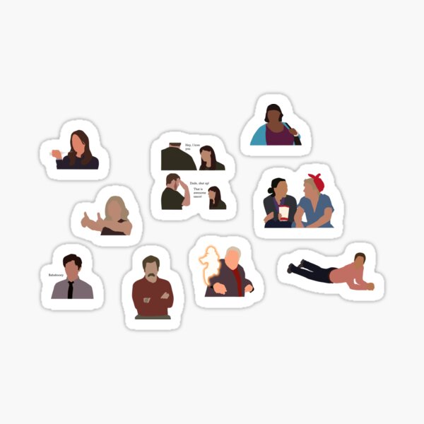 Item preview, parks and rec characters designed and sold by floradoesstuff.