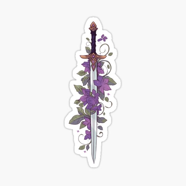 Item preview, Flower Sword " I LOVE YOU " Kai Azer Vintage Quotes designed and sold by inkygreenshop.