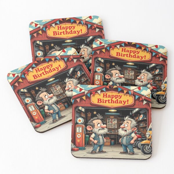 Item preview, Birthday Speed Bumps – Funny Garage Scene designed and sold by SteadyRolling.