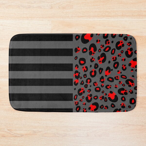 Item preview, Stripes And Leopard Print (Gray and Red Version) designed and sold by JanGrackle.