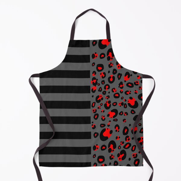 Item preview, Stripes And Leopard Print (Gray and Red Version) designed and sold by JanGrackle.