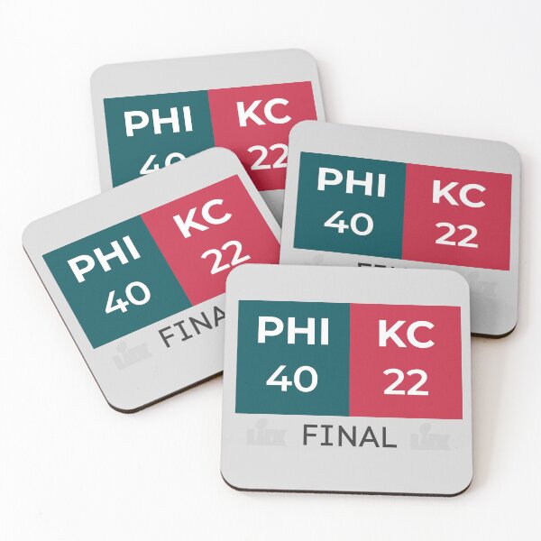 Item preview, Super Bowl LIX (2025) - Philadelphia Eagles (PHI 40) vs Kansas City Chiefs (KC 22) designed and sold by Love4Quotes.
