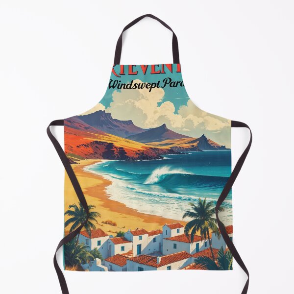 Item preview, Vintage Fuerteventura Poster – Canary Islands Beach Bliss designed and sold by Ceemko's Vintage Corner.