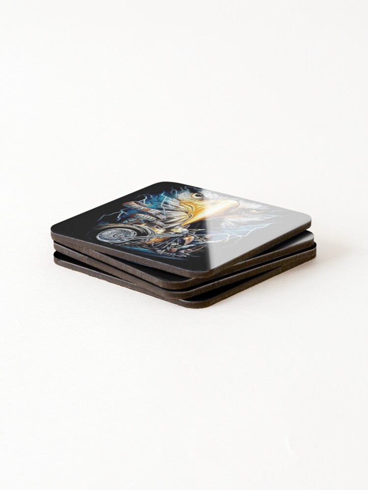 Thumbnail 4 of 5, Coasters (Set of 4), Live to Ride Design - Ride to Line designed and sold by EzequielBC.