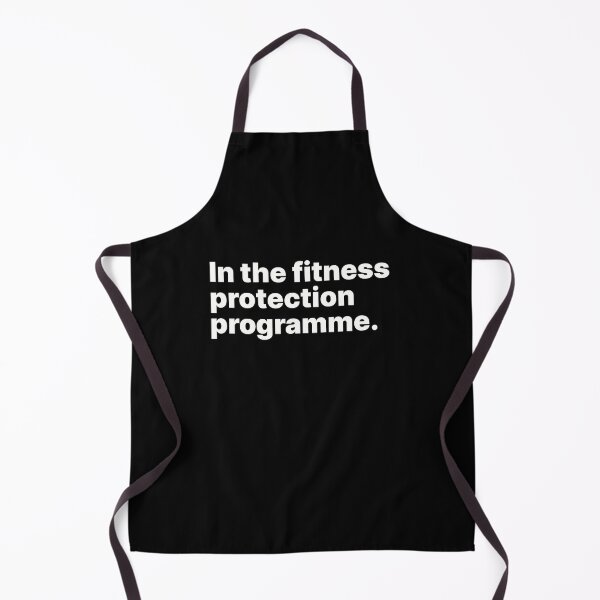 Aperçu de l'œuvre Dans le programme de protection de la condition physique | Texte blanc créée et vendue par ThingsOnTees.