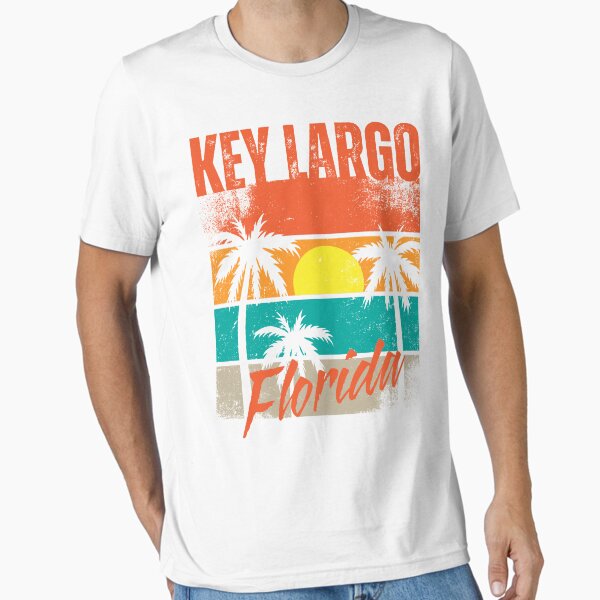 Item preview, Retro-Style Key Largo Florida Sunset on the Beach - Red Text  designed and sold by SurfingLocales.