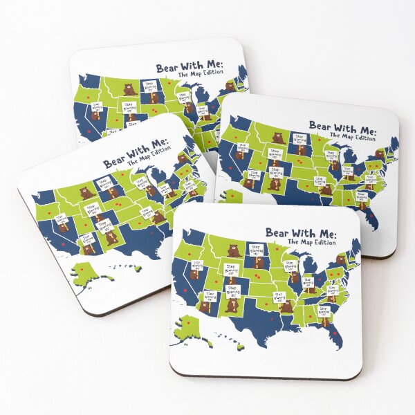 Item preview, Bear With Me: USA Map Edition - Wildlife Humor T-Shirt designed and sold by AnnDesignStudio.