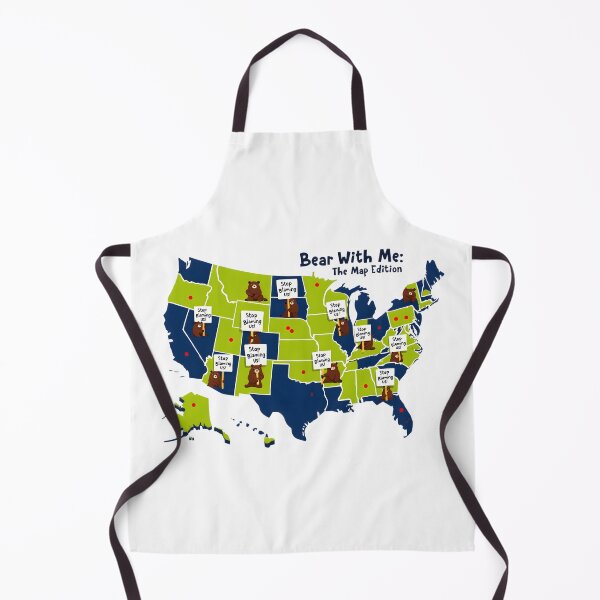 Item preview, Bear With Me: USA Map Edition - Wildlife Humor T-Shirt designed and sold by AnnDesignStudio.
