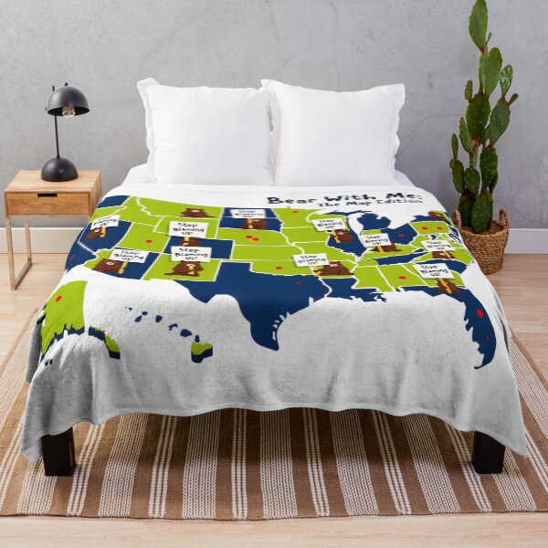 Item preview, Bear With Me: USA Map Edition - Wildlife Humor T-Shirt designed and sold by AnnDesignStudio.