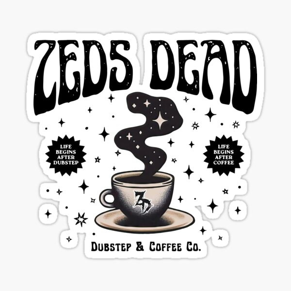Artikel-Vorschau von Zeds Dead Kaffeepause Retro Skelett Café, designt und verkauft von inkygreenshop.