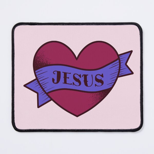 Item preview, Red Jesus Tattoo Heart designed and sold by h2hstudios.