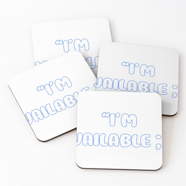Item preview, “I’m Available ;]” in Cold White designed and sold by StormBliss.