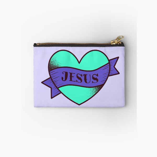 Item preview, Blue Jesus Tattoo Heart designed and sold by h2hstudios.