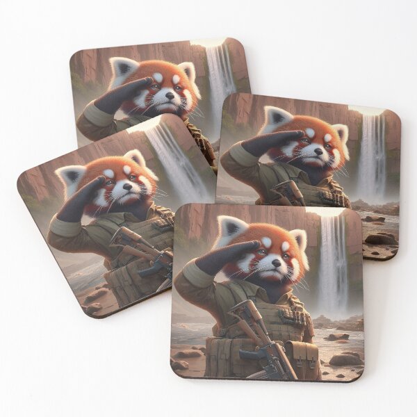 Item preview, Saluting Red Panda designed and sold by nikkolaus.